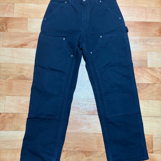 올드 미제 칼하트 블랙 더블니 팬츠