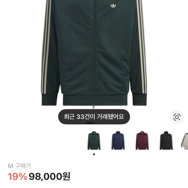 아디다스 오리지널스 베켄바우어 트랙 자켓 쉐도우 그린 s사이즈 상태좋아요