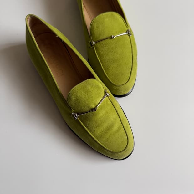 GUCCI 구찌 스웨이드 로퍼