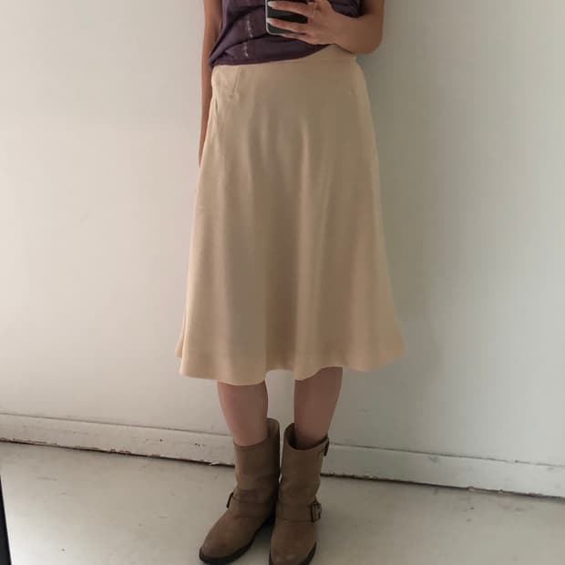 일본빈티지 플레어 미디스커트