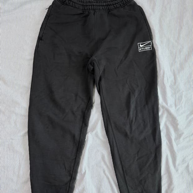 나이키 x 스투시 NRG RA 워시드 플리스 팬츠 블랙