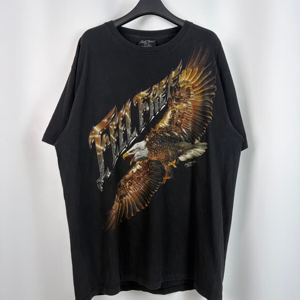a453) Rock chang 빈티지 그래픽 반팔티셔츠