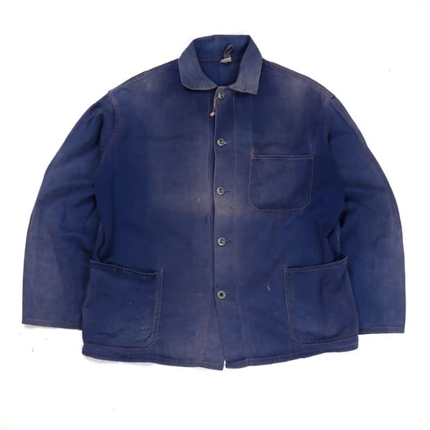 Sun Faded Cotton French Work Jacket