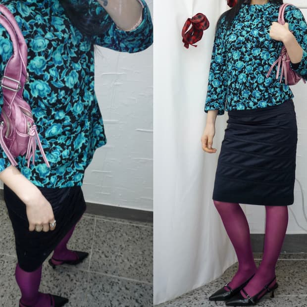 Flower pattern blouse