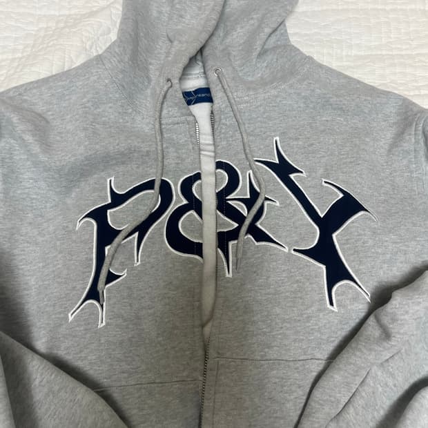 펑크앤요p&y 후드집업 그레이 M