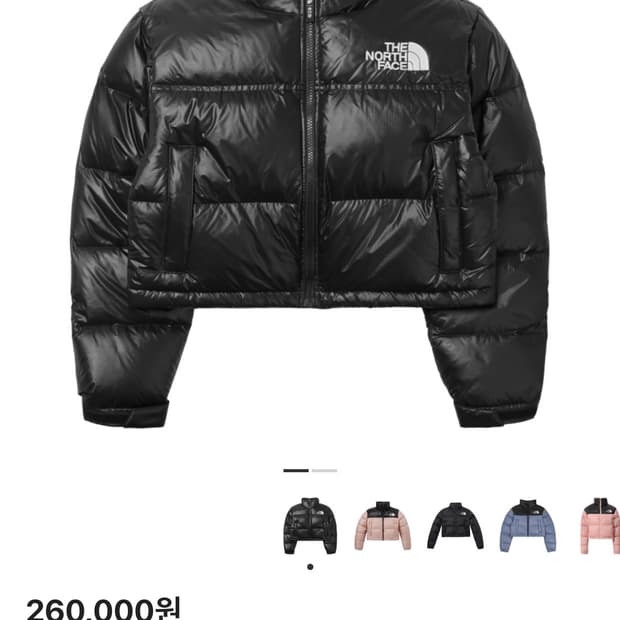 노스페이스 여성 숏패딩