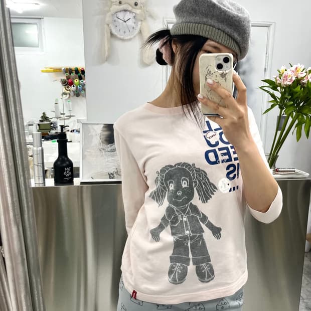 리바이스 7부 티셔츠