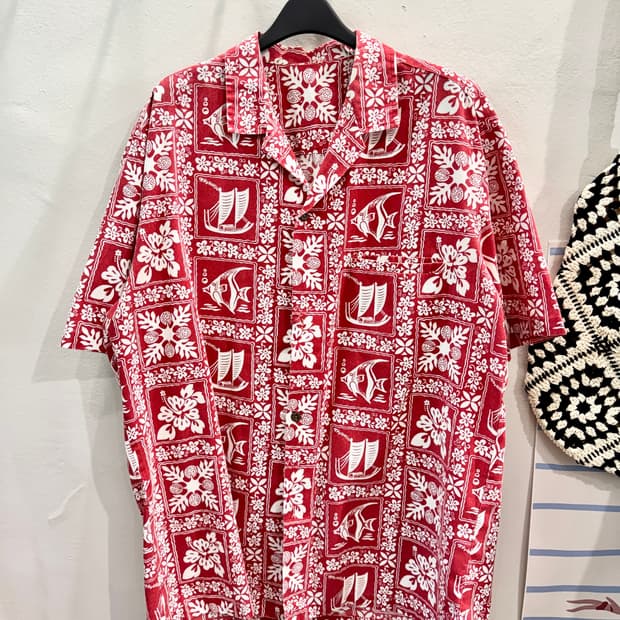US vintage 레트로 패턴셔츠