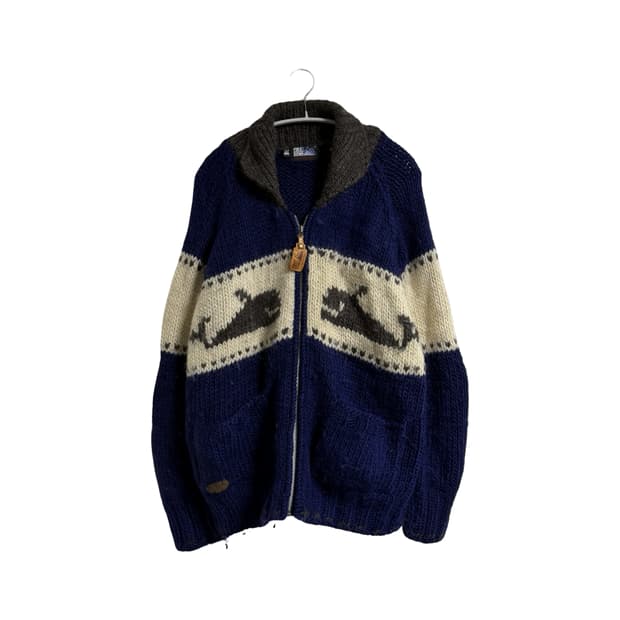 퍼스트 다운 코위찬 울 니트 가디건