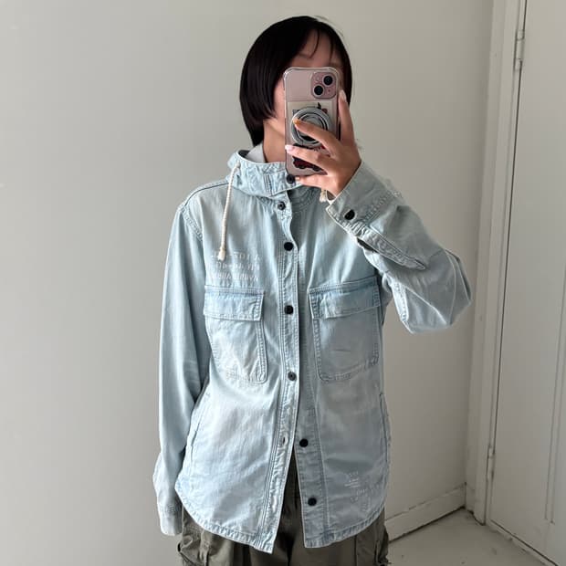 일본빈티지 아비렉스 데님 후드자켓
