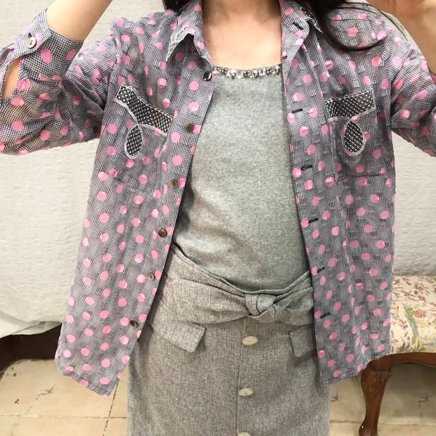 pink polka summer shirts