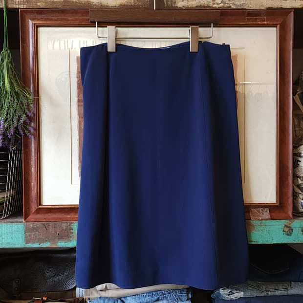 프라다 블루 오피스 스커트 44