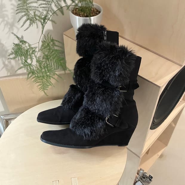 히로코 코시노 퍼 부츠 (퍼 탈부착 가능)