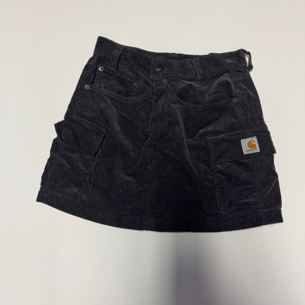 여성 칼하트 커스텀 코듀로이 카고 미니 스커트