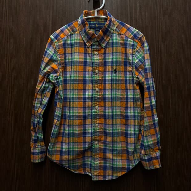 랄프로렌 폴로 체크 남방 10-12세 