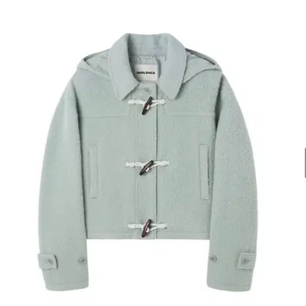 인사일런스 알파카 크롭 더플코트 민트m