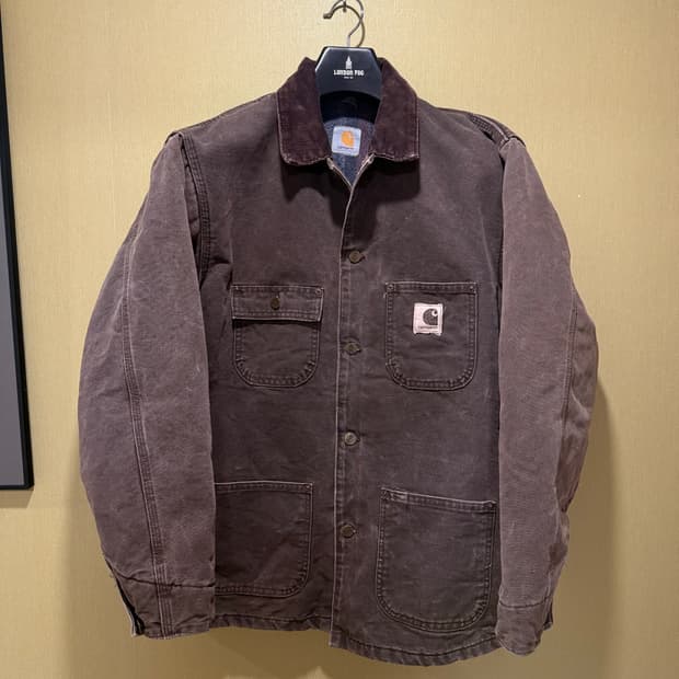 90s 빈티지 칼하트 초어 자켓 브라운 그레이