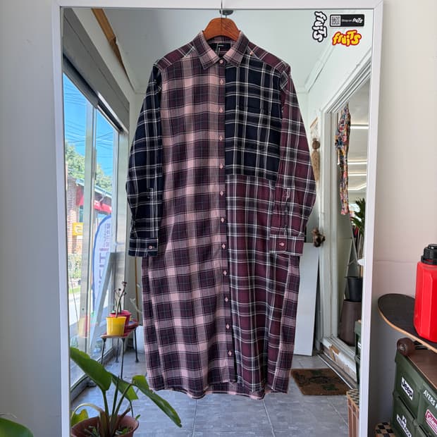 DIESEL 디젤 빈티지 체크 셔츠 원피스 L-XL