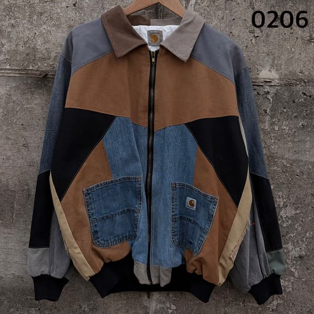 칼하트 리메이크 패치워크 워크 자켓 L 0206