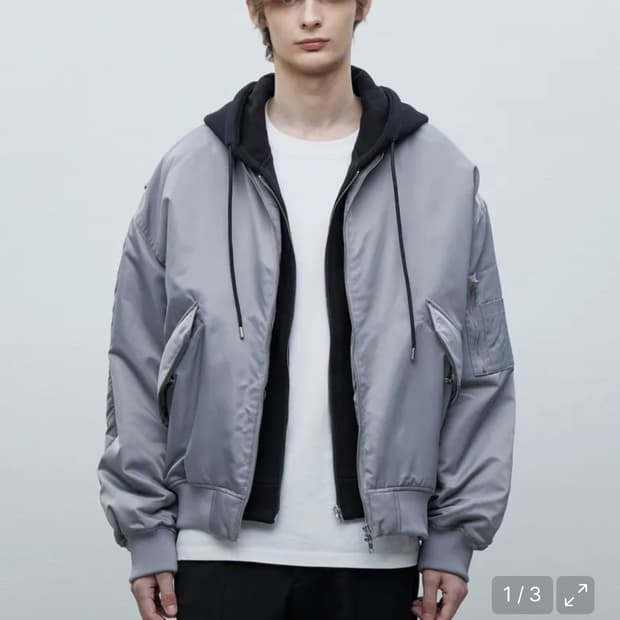 TNGT 마원 후드 MA-1 그레이 95