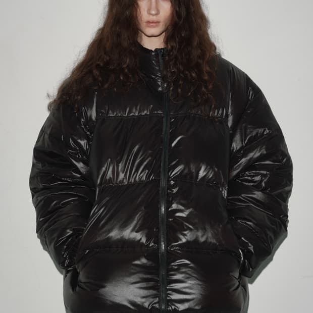 에스이오 오버사이즈 푸퍼 자켓 블랙