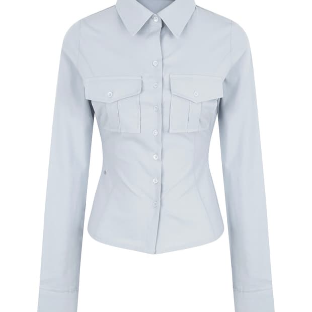 페일제이드 포켓 롱슬리브 셔츠 1 스카이블루