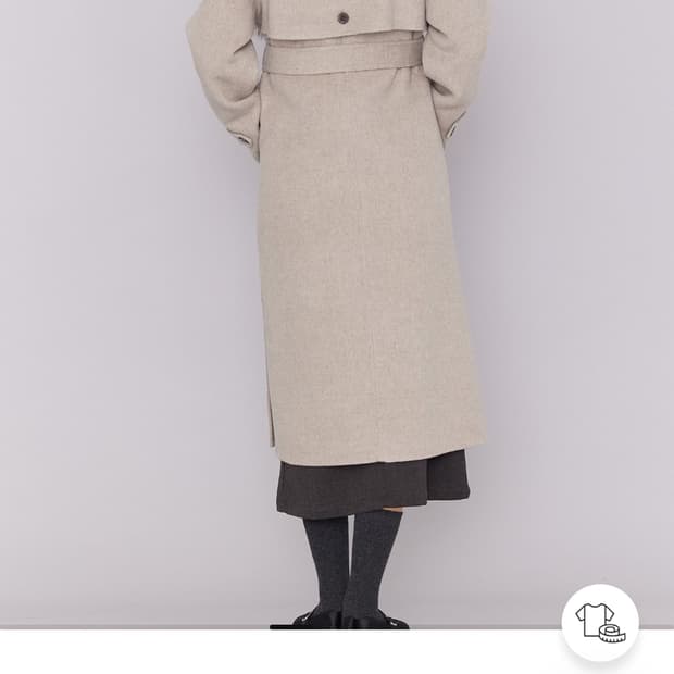 더틸버리 울 캐시미어 혼방 핸드메이드 롱코트