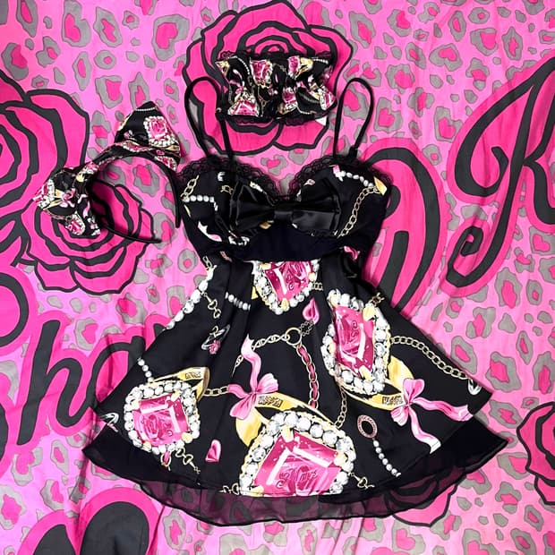 MA*RS마즈 쥬얼리 링 리본 프릴레이스 슬리브리스 히메오네갸루 핀터대장