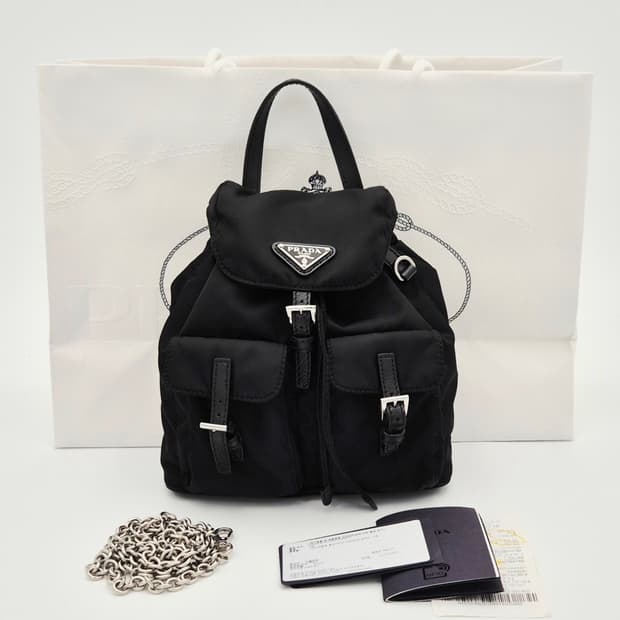 프라다 리나일론 미니 체인 백팩 1BH029