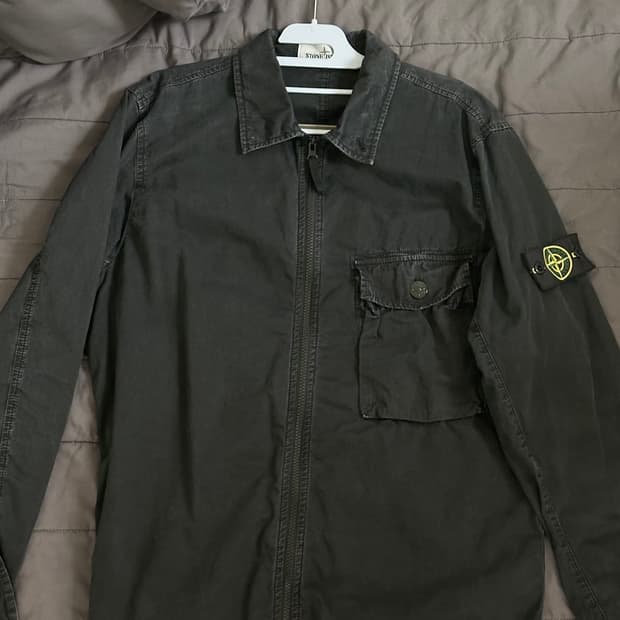 20SS 스톤아일랜드 원 포켓 집 오버셔츠