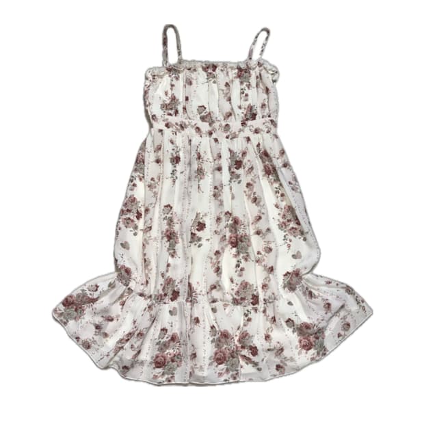 페어리 플라워 레이스 원피스 리즈리사 하구미 모리걸 히메 갸루일본 빈티지