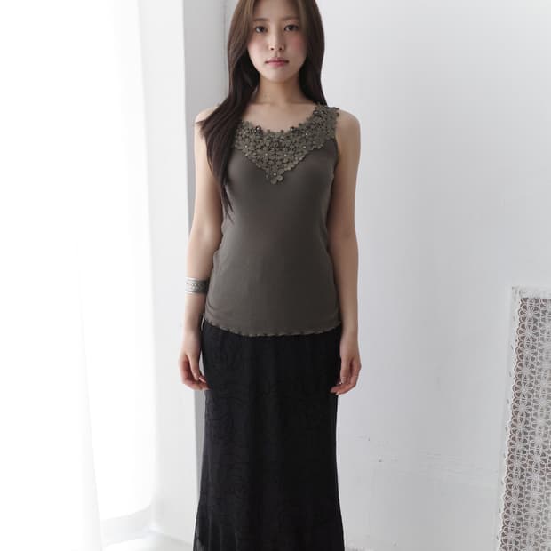 flower crochet sleeveless