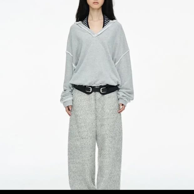 세릭 헤어리 와이드팬츠