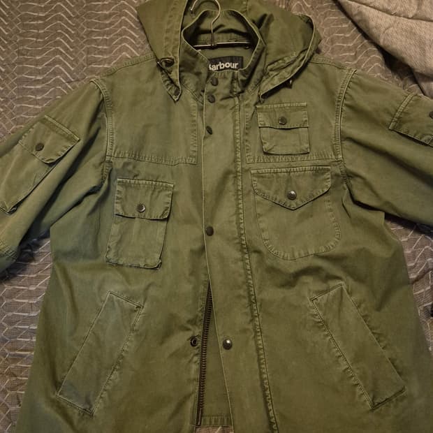 엔지니어드가먼츠 × 바버 코웬 자켓 올리브 M