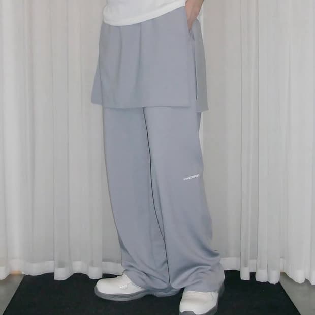 JiCHOI 25-RE1 LAYERED PANTS (GREY)