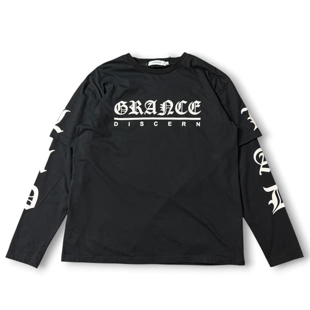 JPN 래그아웃 레터링 그래픽 롱슬리브 2XL