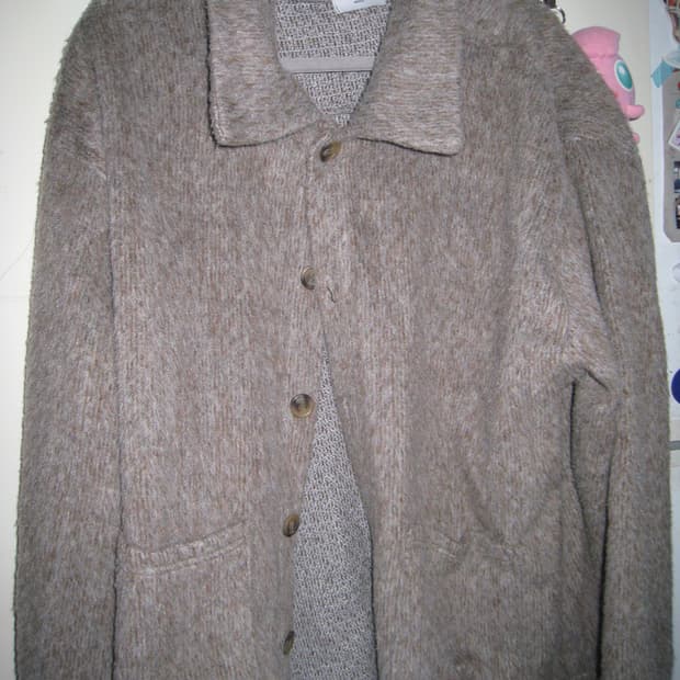 빈티지 퍼 자켓 베이지 브라운