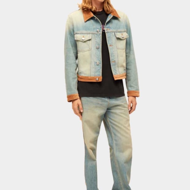 블루마블 벨벳 디테일 데님자켓