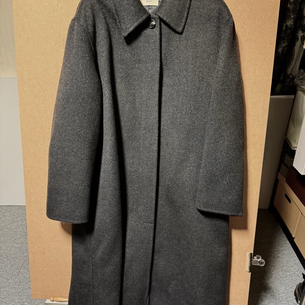 MAVL 핸드메이드 그레이 울 코트