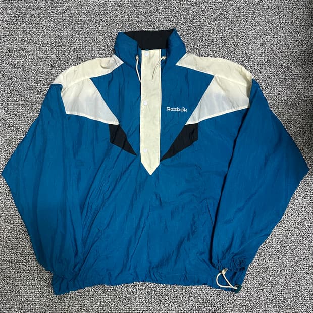 (XL추천) 리복 바람막이 아노락 블루