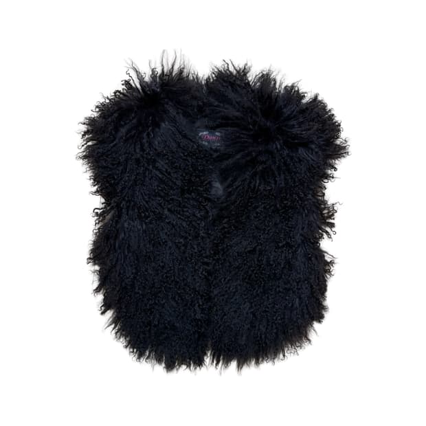 Japanese Vintage 락 시크 펑크 양털 조끼