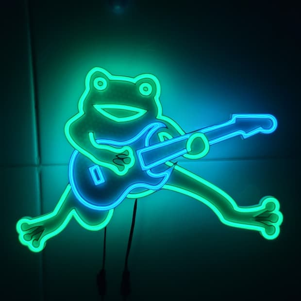 개구리 일렉기타 네온사인 조명