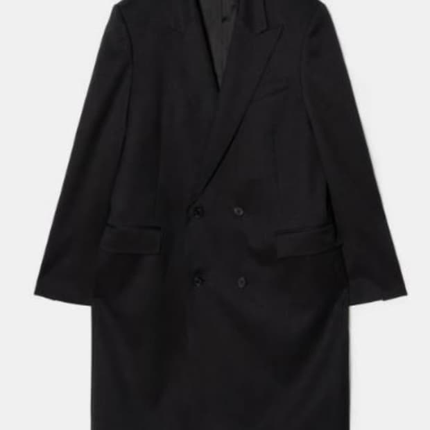 준지 울 더블버튼 롱자켓(48)