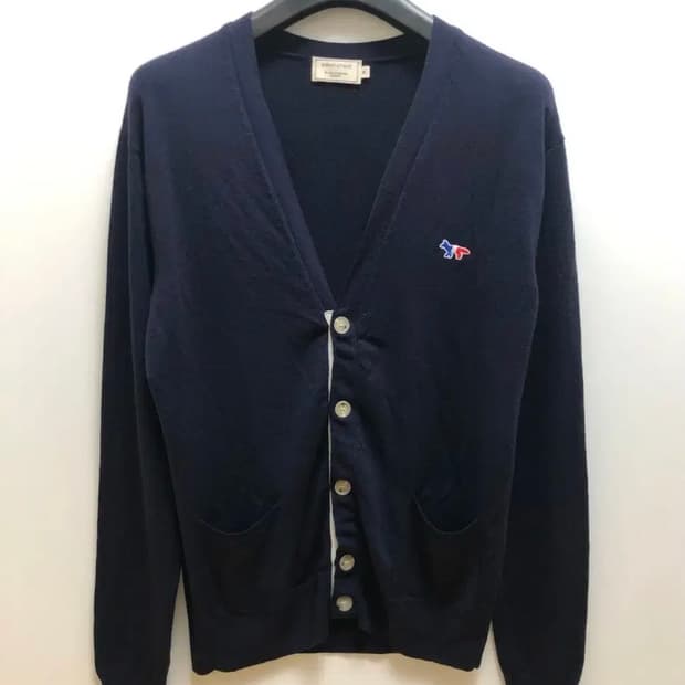 메종키츠네 정품 트리컬러폭스 가디건