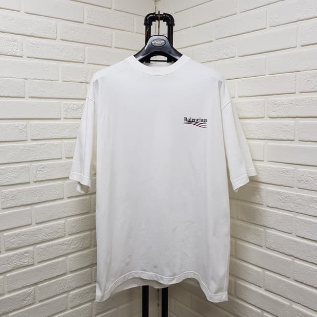 [m/정품] balenciaga 발렌시아가 웨이브 로고 반팔