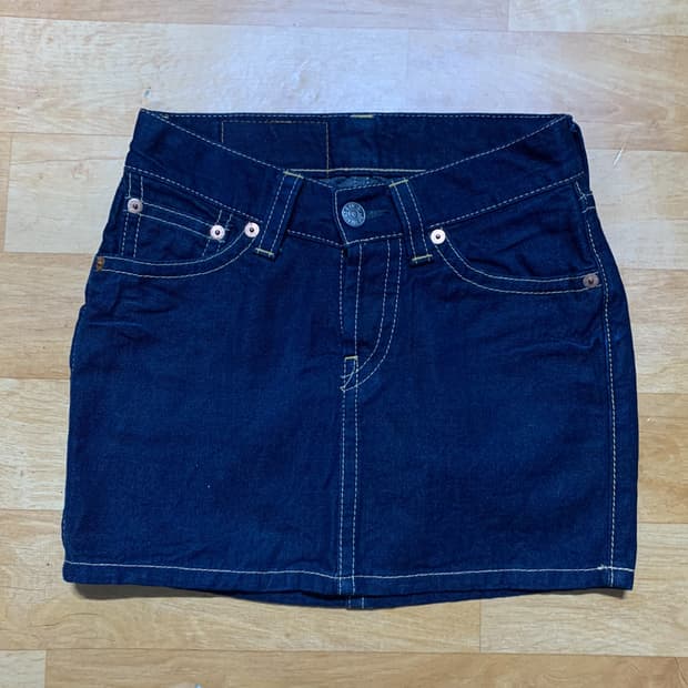 LEVIS TYPE1 리바이스 타입원 955 크러시트 워시 데님 스커트