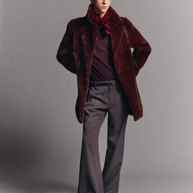 렉토 25FW 그랜마 폭스 퍼 더블 코트 빈티지 브라운
