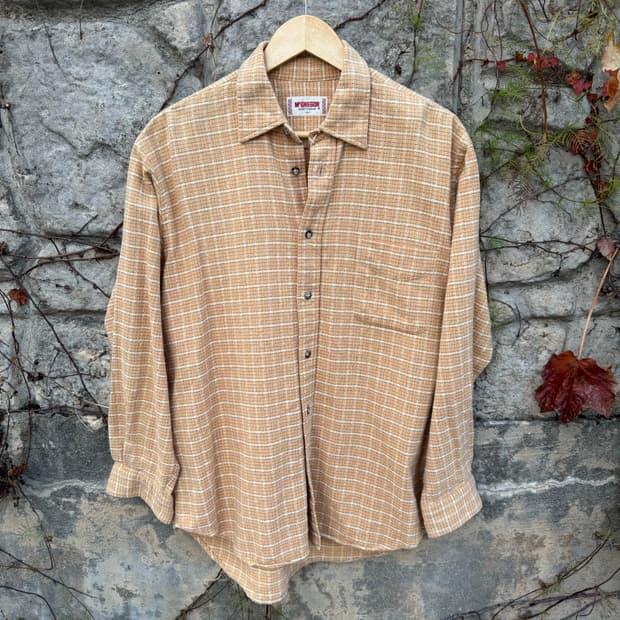 맥그리거 체크 패턴 포켓 빈티지 플란넬 셔츠 L