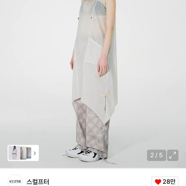 스컬프터 Openwork Hoodie Dress Clear 