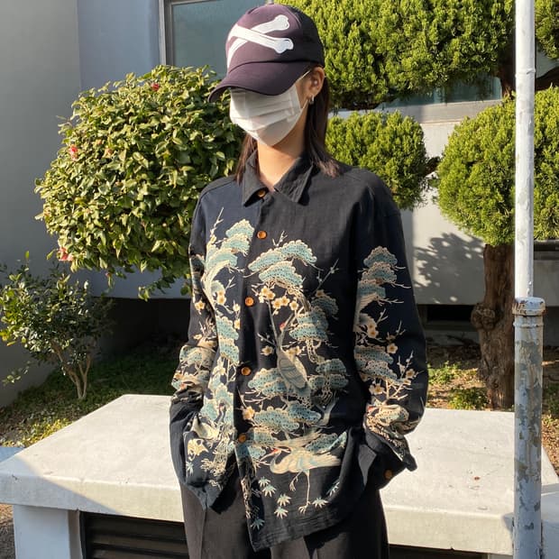 크롭 헤드 오리엔탈 셔츠